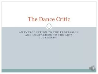 The Dance Critic