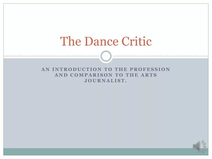 the dance critic