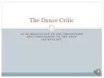 The Dance Critic - slide 1