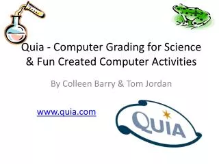 Quia - Computer Grading for Science &amp; Fun Created Computer Activities