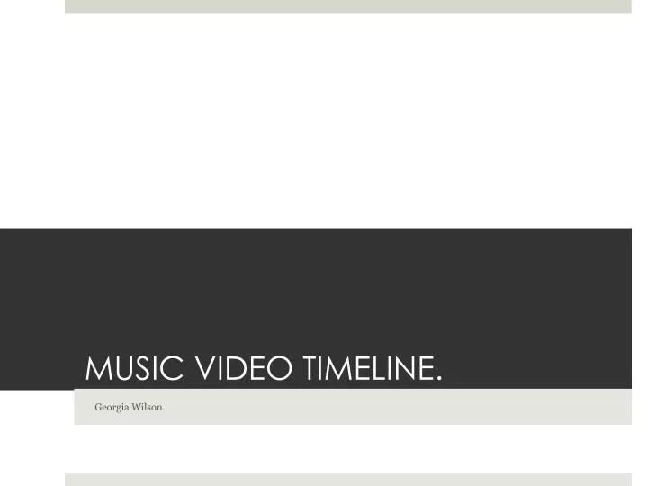 music video timeline