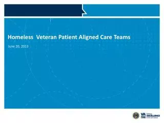 Homeless Veteran Patient Aligned Care Teams