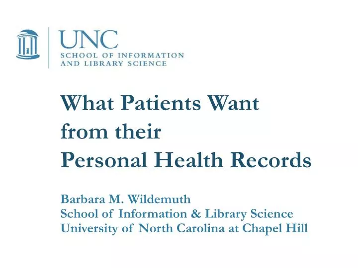 what patients want from their personal health records