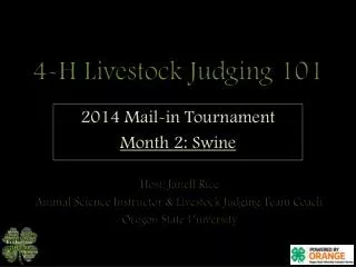 4-H Livestock Judging 101