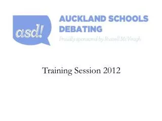 Training Session 2012