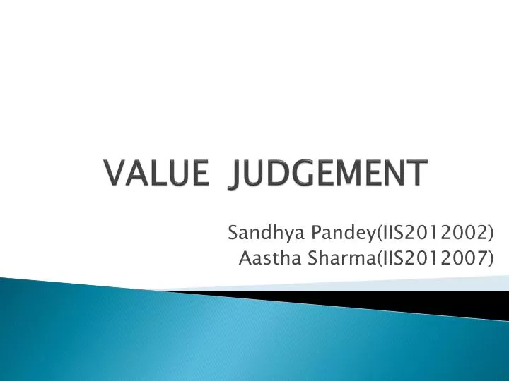 value judgement