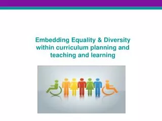 embedding equality diversity within curriculum planning and teaching and learning