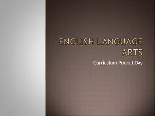 English language arts
