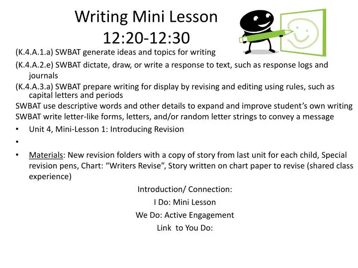 writing mini lesson 12 20 12 30