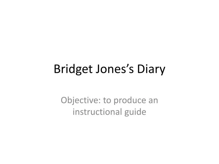 bridget jones s diary