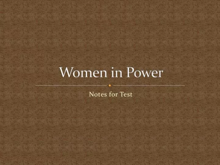 women in power