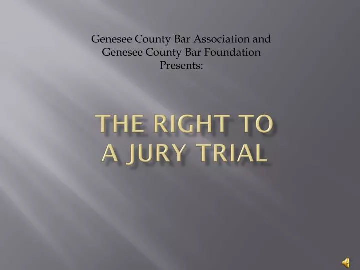 the right to a jury trial