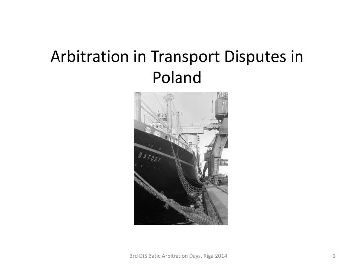 arbitration in transport disputes in poland