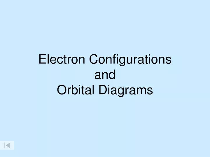 electron configurations and orbital diagrams