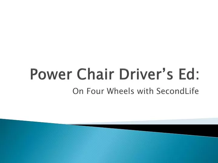 power chair driver s ed