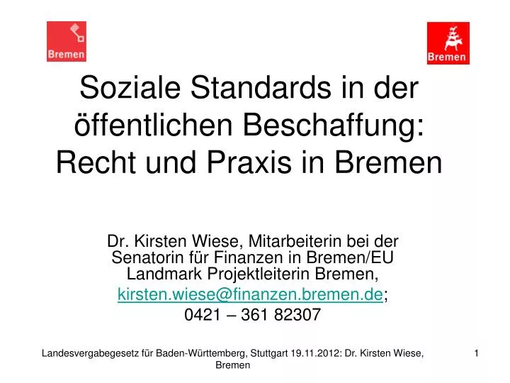 soziale standards in der ffentlichen beschaffung recht und praxis in bremen