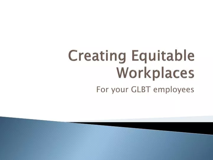 creating equitable workplaces