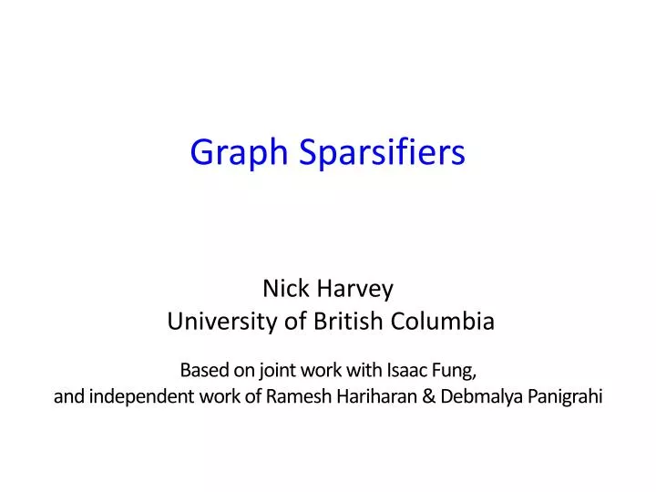 graph sparsifiers