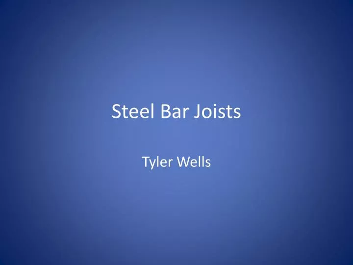 steel bar joists