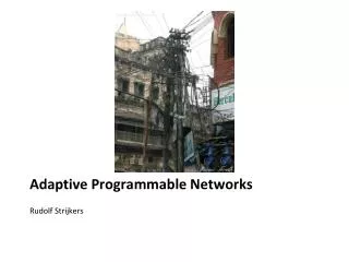 Adaptive Programmable Networks