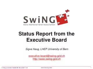 Status Report from the Executive Board