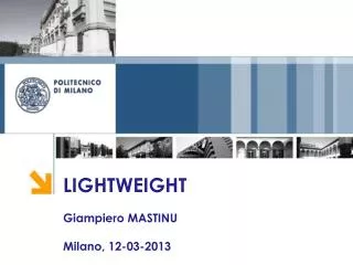 LIGHTWEIGHT Giampiero MASTINU Milano , 12-03-2013