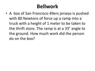 Bellwork