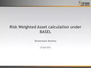 Risk Weighted Asset calculation under BASEL