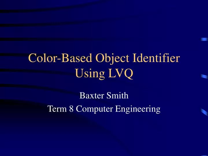 color based object identifier using lvq