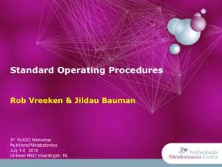 Standard Operating Procedures