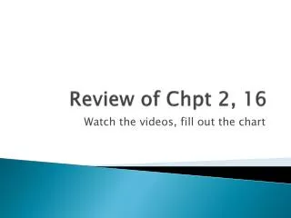 Review of Chpt 2, 16