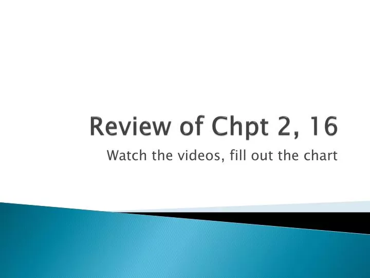 review of chpt 2 16