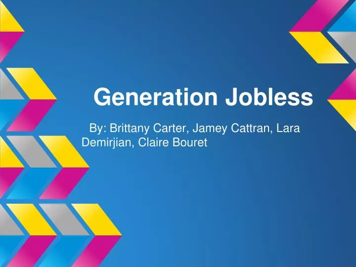 generation jobless