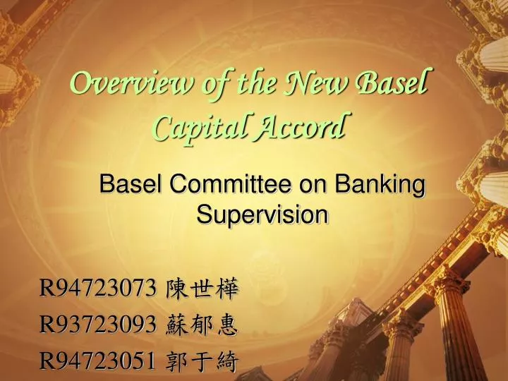 overview of the new basel capital accord
