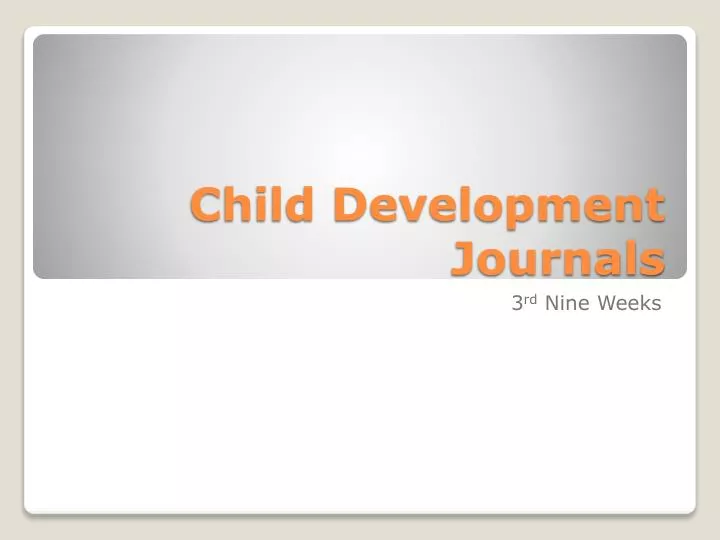 child development journals