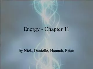 energy chapter 11