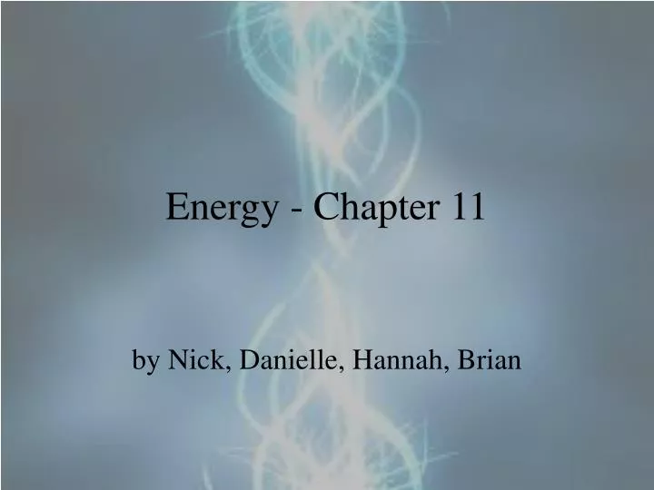 energy chapter 11