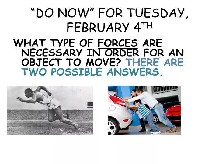 do now for tuesday february 4 th