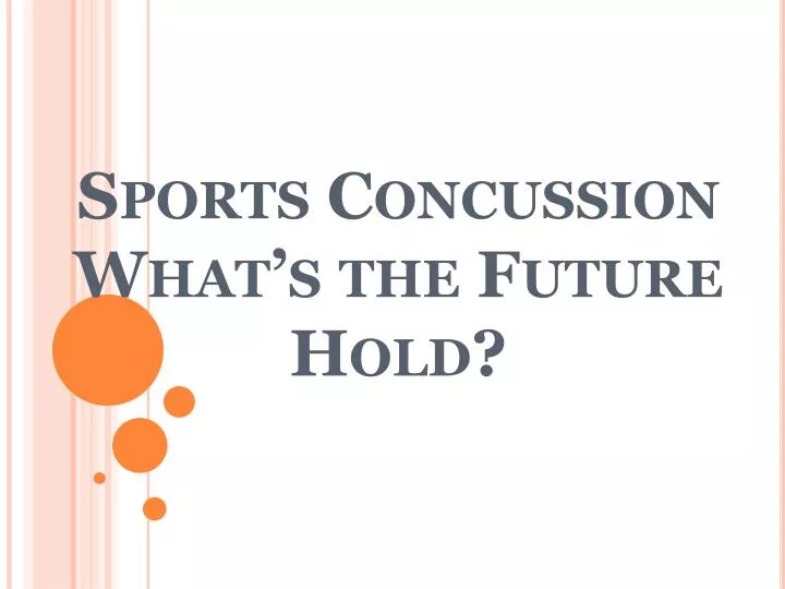 sports concussion what s the future hold