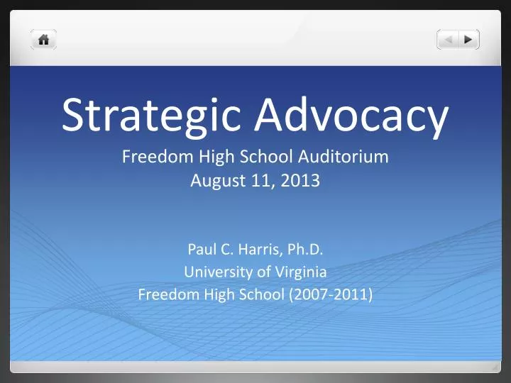 strategic advocacy freedom high school auditorium august 11 2013