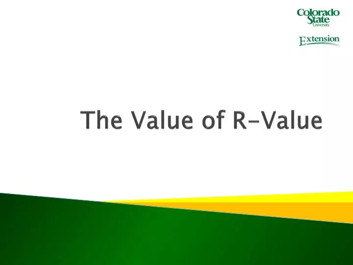 the value of r value