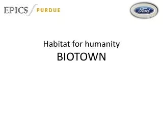 Habitat for humanity BIOTOWN