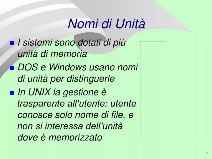 nomi di unit