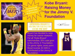 Kobe Bryant: Raising Money for the Jimmy V. Foundation