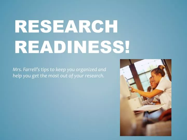research readiness