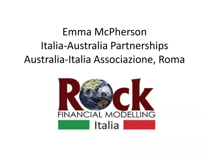 emma mcpherson italia australia partnerships australia italia associazione roma