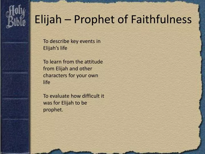 elijah prophet of faithfulness