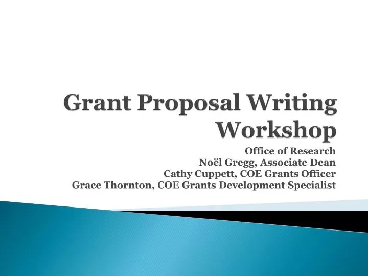 grant proposal writing workshop