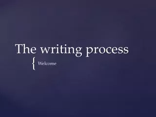 the writing process