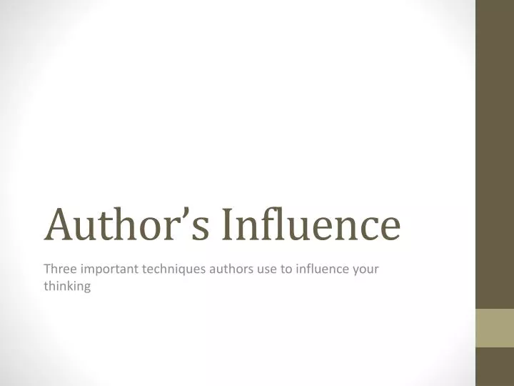 author s influence